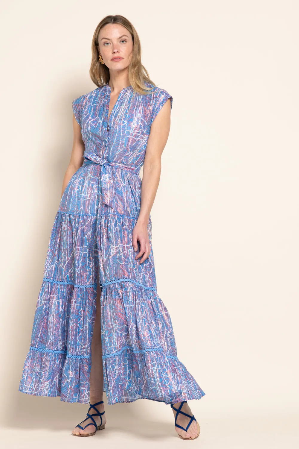Long Dress Kora - Blue Akoya sold by Poupette St Barth product image thumbnail 3