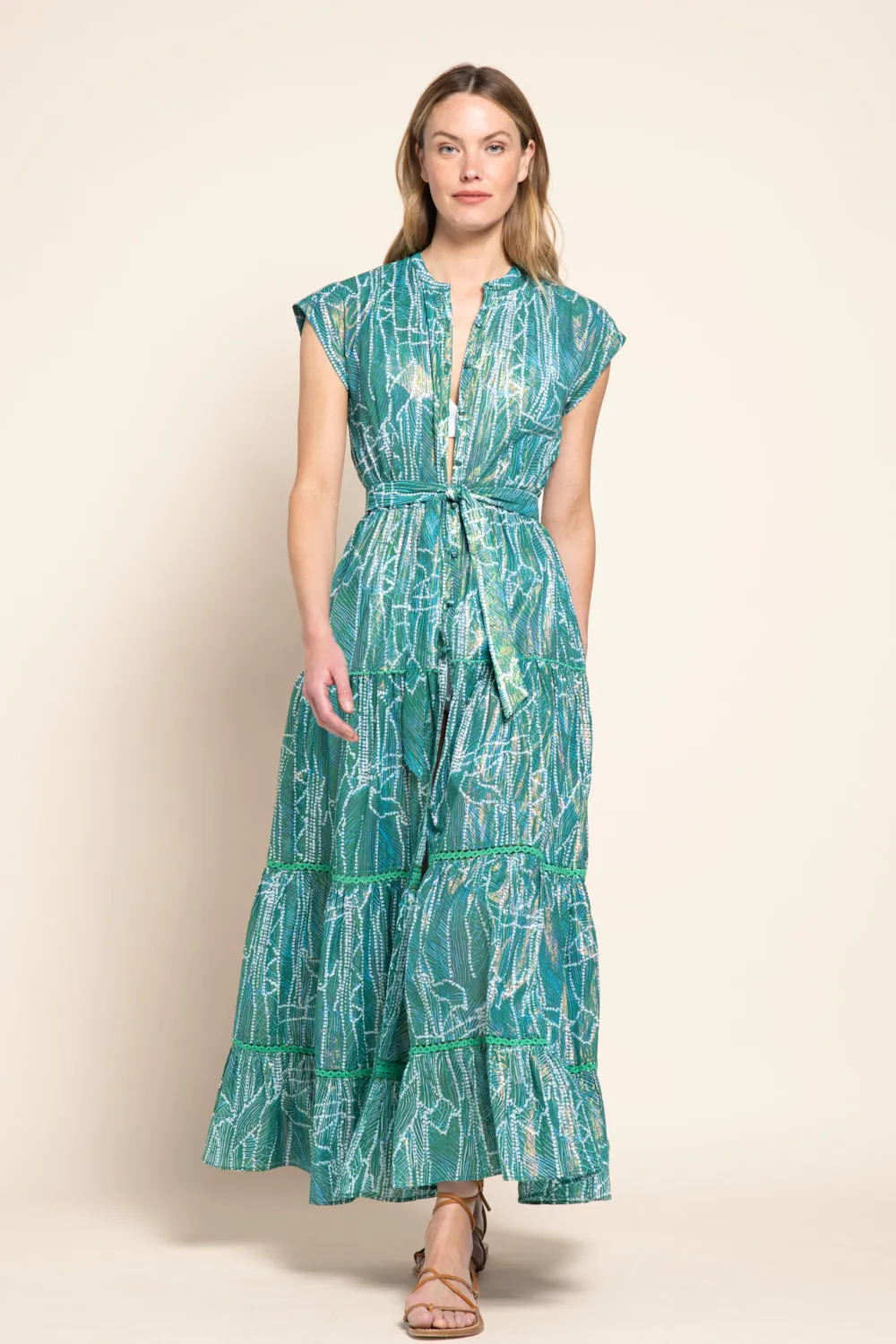 Long Dress Kora - Green Akoya sold by Poupette St Barth