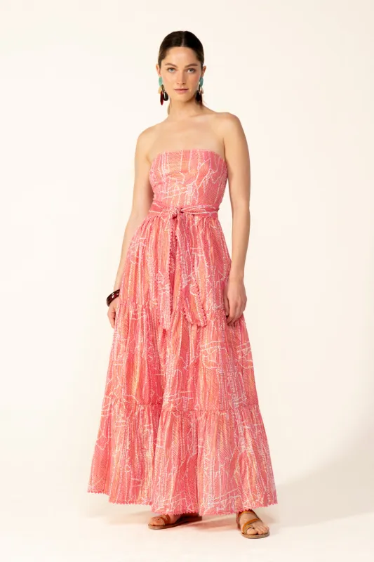 Long Dress Thelma - Pink Akoya sold by Poupette St Barth