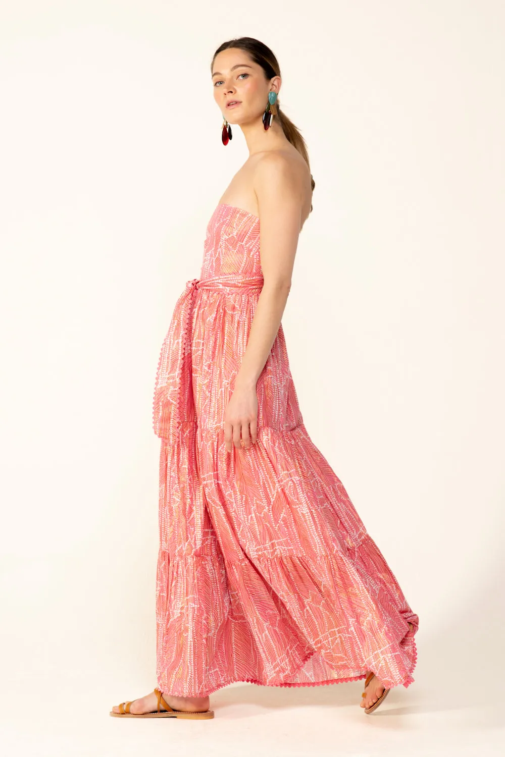 Long Dress Thelma - Pink Akoya sold by Poupette St Barth product image thumbnail 2