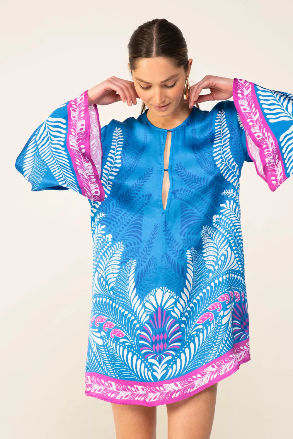 Mini Dress Gia - Blue Oolong sold by Poupette St Barth product image thumbnail 3