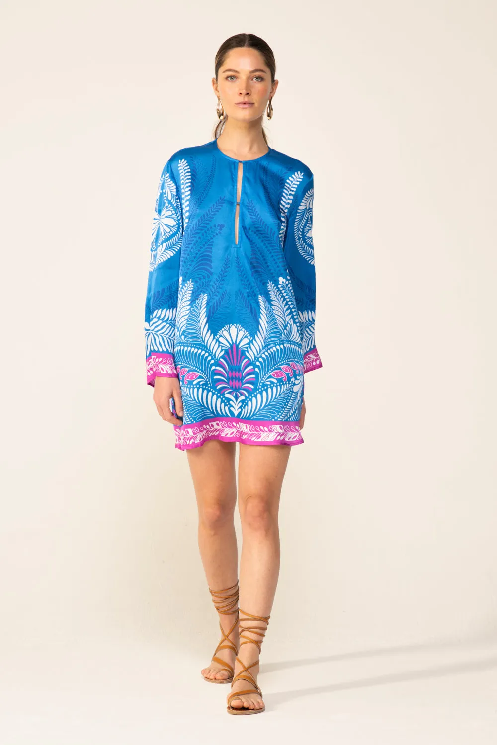 Mini Dress Gia - Blue Oolong sold by Poupette St Barth