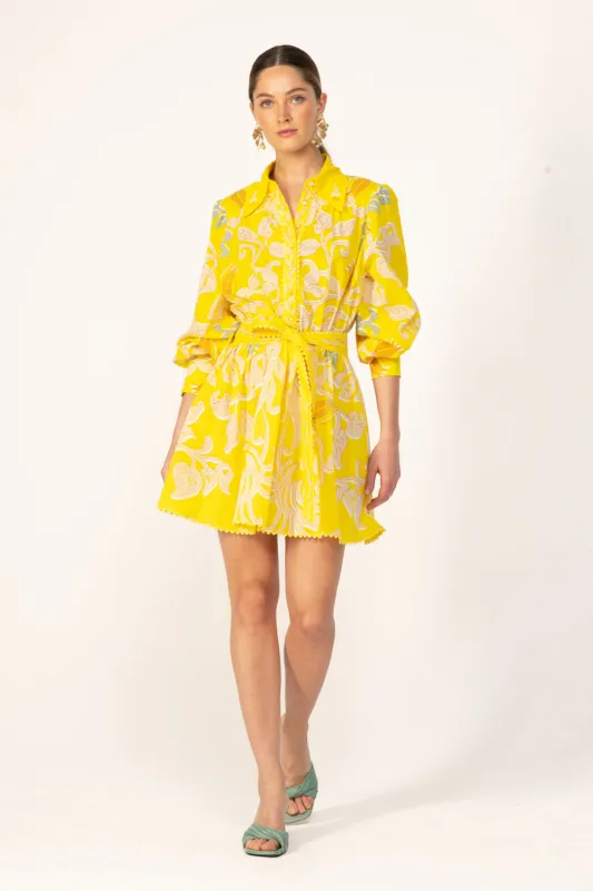 Mini Dress Conti - Yellow Ritual sold by Poupette St Barth