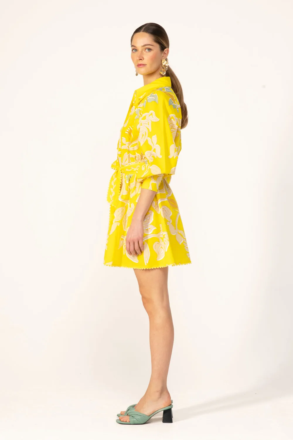 Mini Dress Conti - Yellow Ritual sold by Poupette St Barth product image thumbnail 5