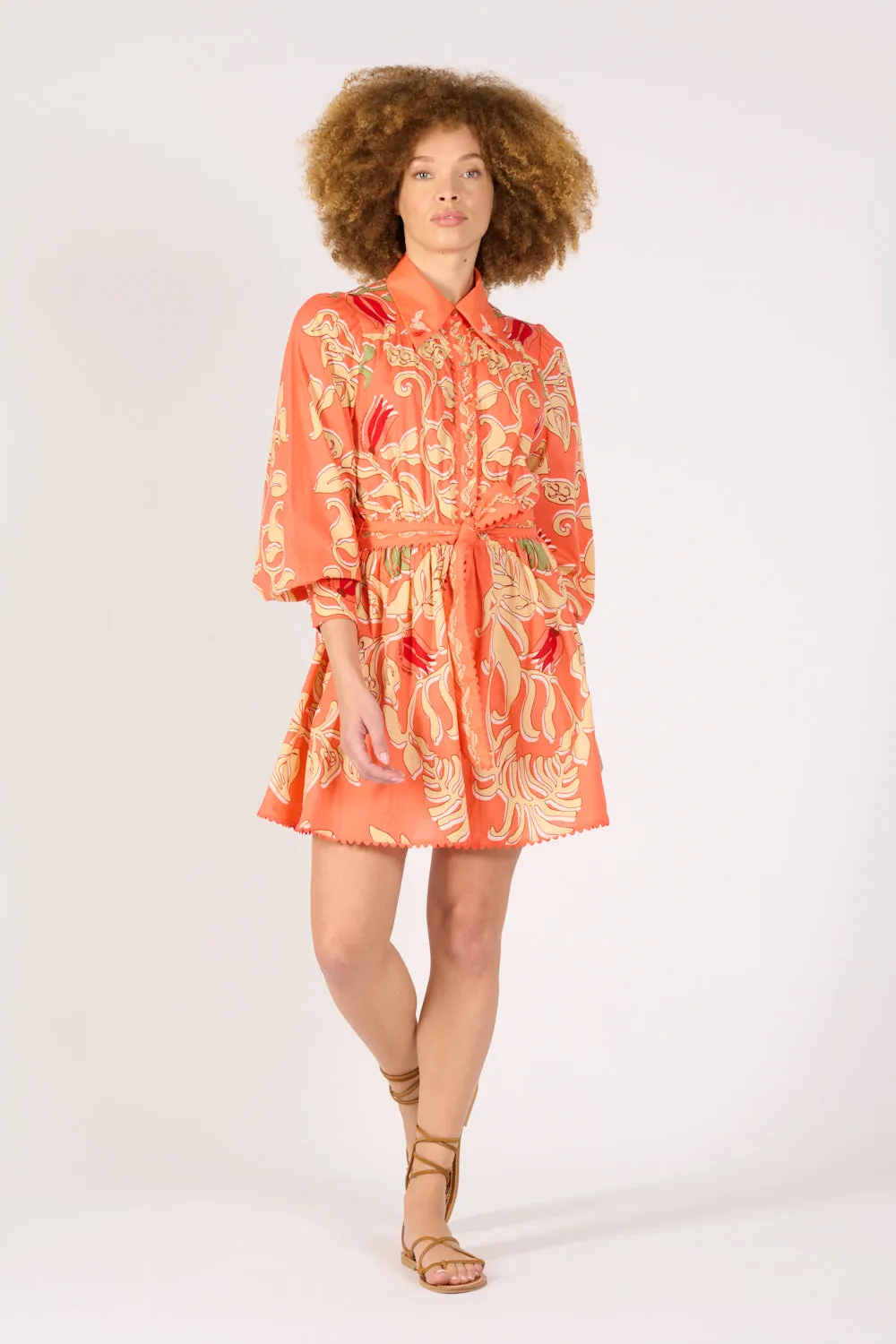 Mini Dress Conti - Orange Ritual sold by Poupette St Barth product image thumbnail 2