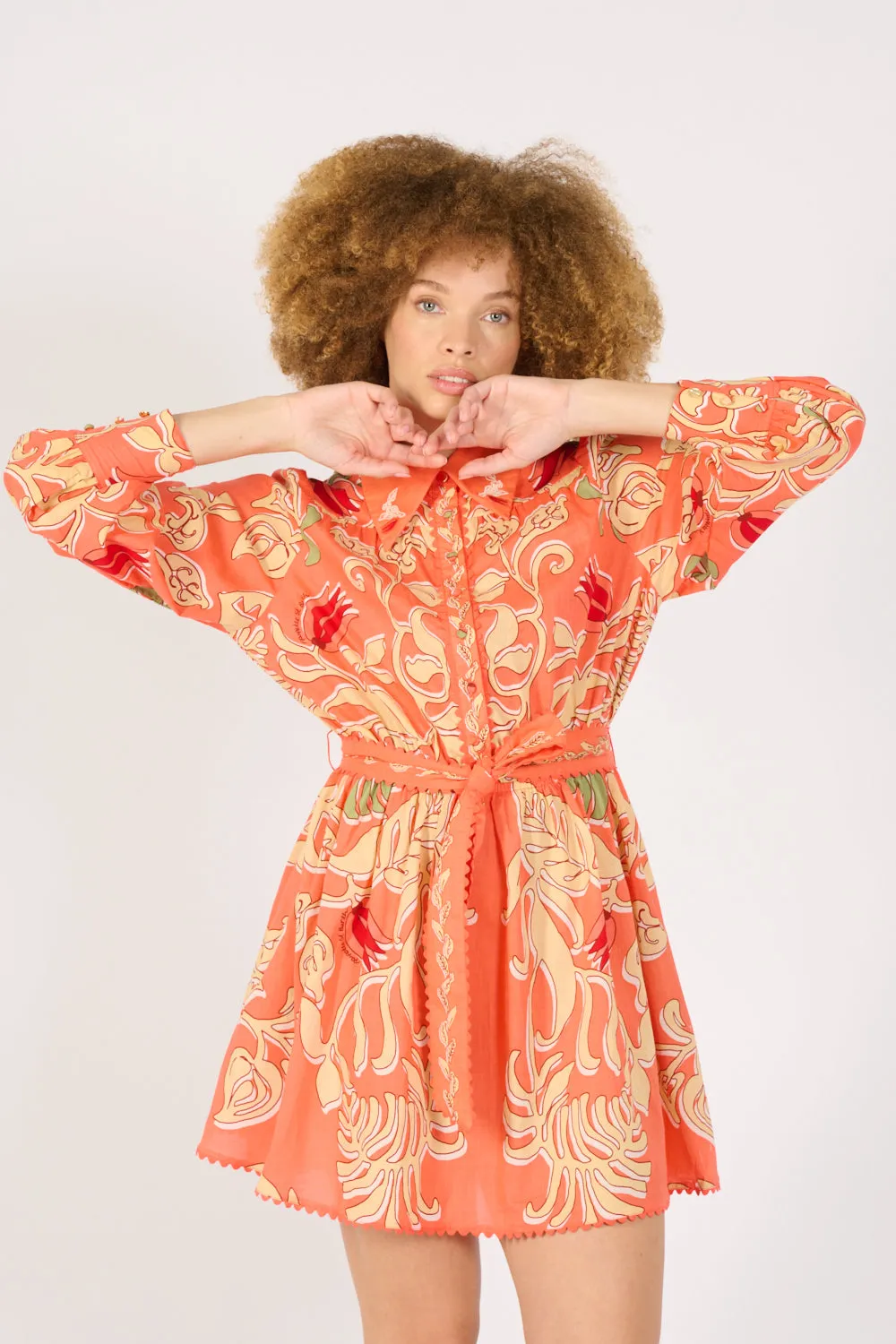 Mini Dress Conti - Orange Ritual sold by Poupette St Barth product image thumbnail 4