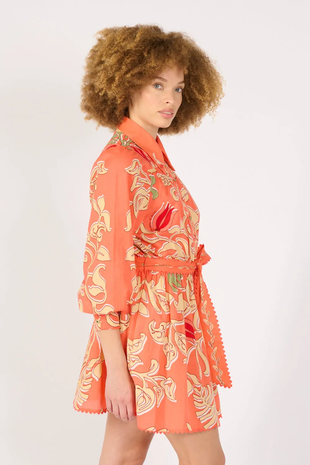 Mini Dress Conti - Orange Ritual sold by Poupette St Barth product image thumbnail 5