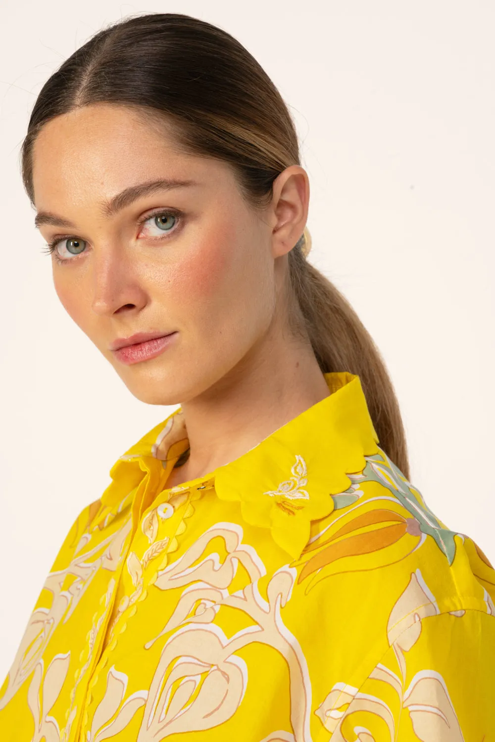 Mini Dress Wes - Yellow Ritual sold by Poupette St Barth product image thumbnail 5