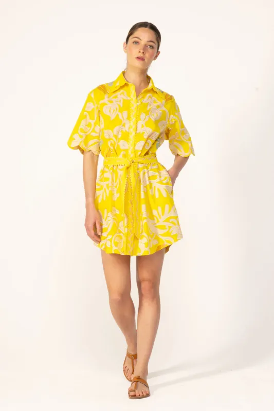 Mini Dress Wes - Yellow Ritual sold by Poupette St Barth