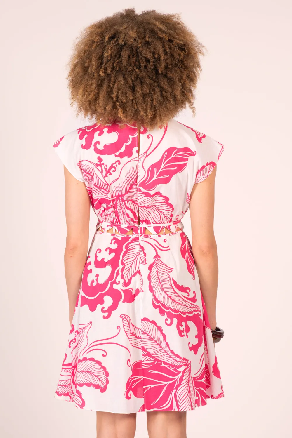 Mini Dress Hazel - Pink Reef Wave sold by Poupette St Barth product image thumbnail 4