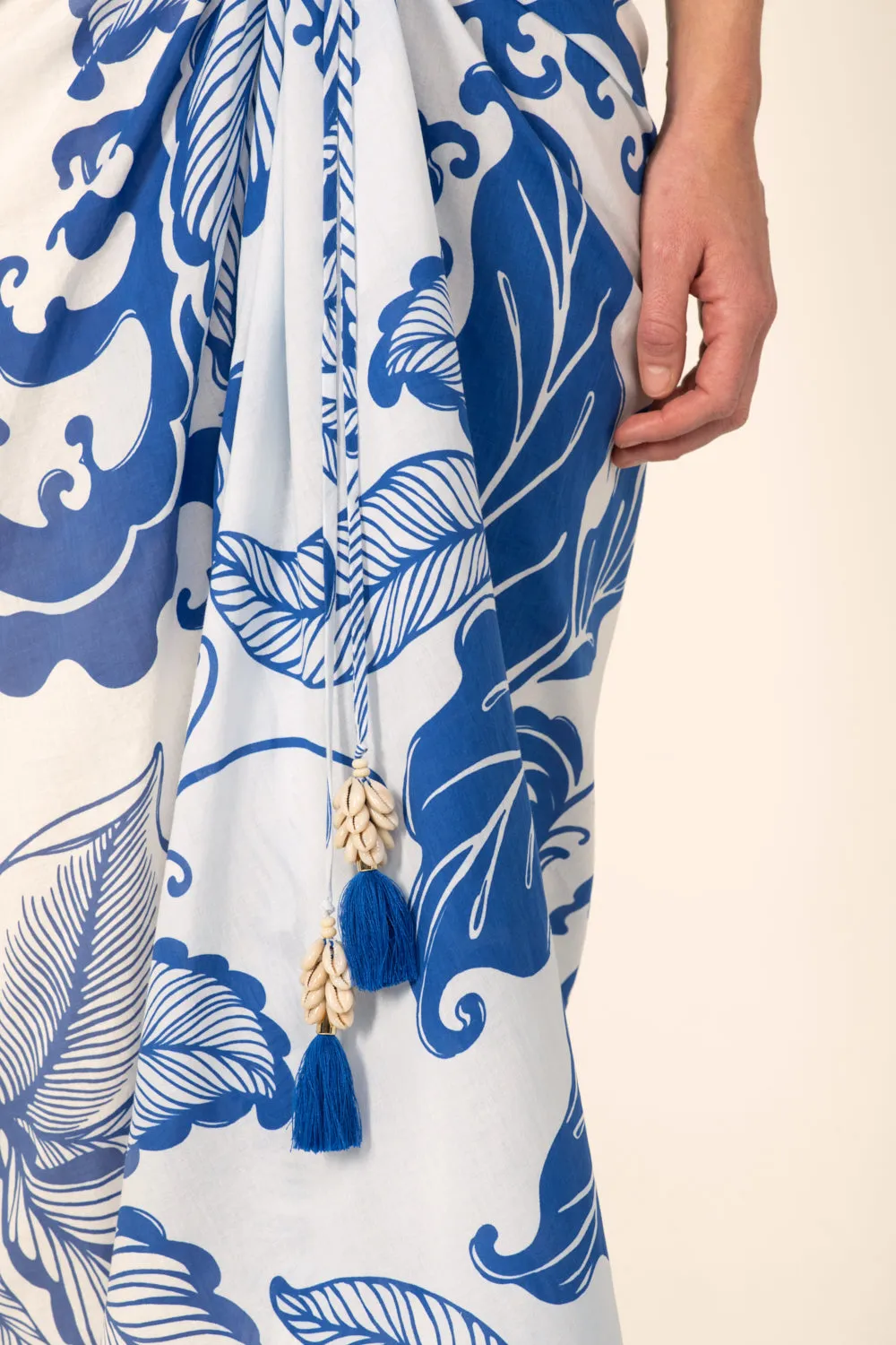 Long Skirt Uma - Blue Reef Wave sold by Poupette St Barth product image thumbnail 5