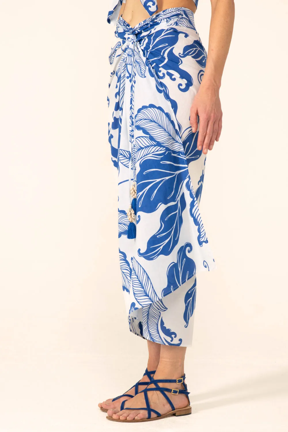 Long Skirt Uma - Blue Reef Wave sold by Poupette St Barth product image thumbnail 3