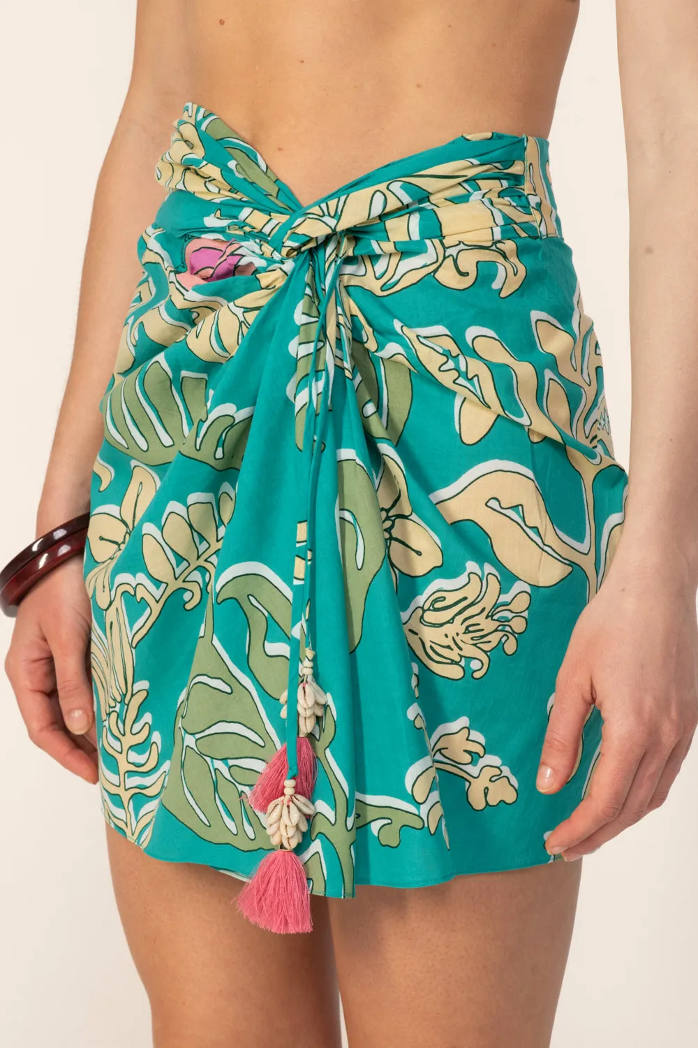 Mini Skirt Tilda - Turquoise Ritual sold by Poupette St Barth product image thumbnail 3