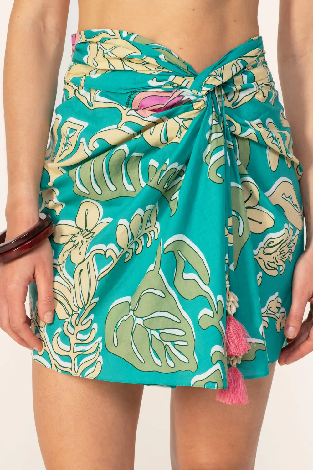Mini Skirt Tilda - Turquoise Ritual sold by Poupette St Barth product image thumbnail 2