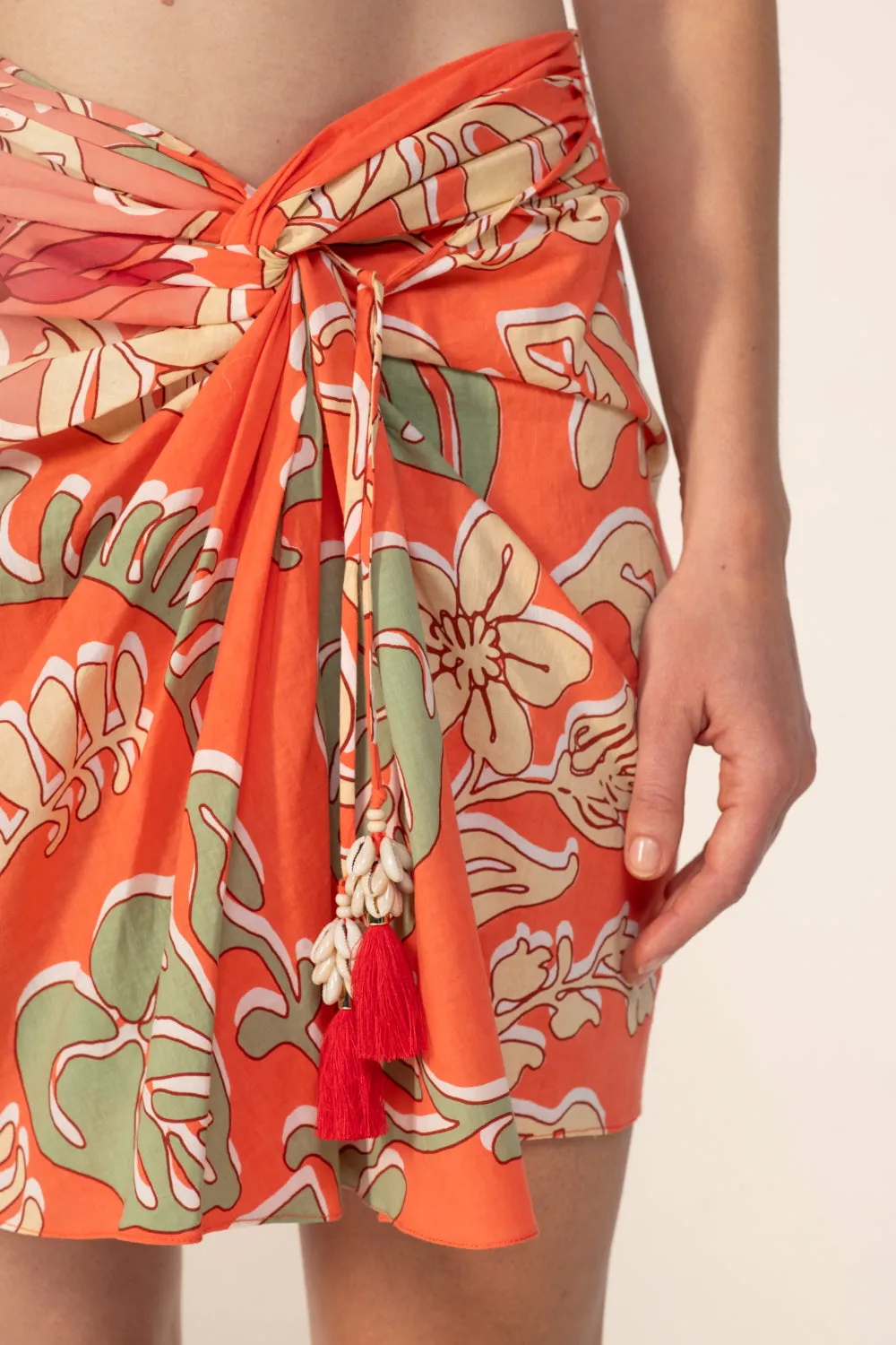 Mini Skirt Tilda - Orange Ritual sold by Poupette St Barth product image thumbnail 5