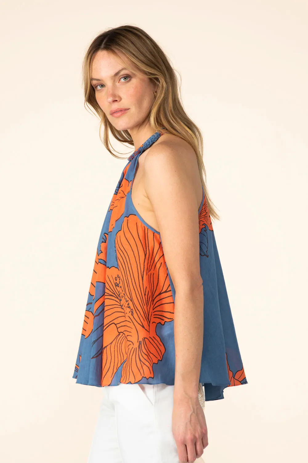 Top Cleo - Blue Hibiscus sold by Poupette St Barth product image thumbnail 4