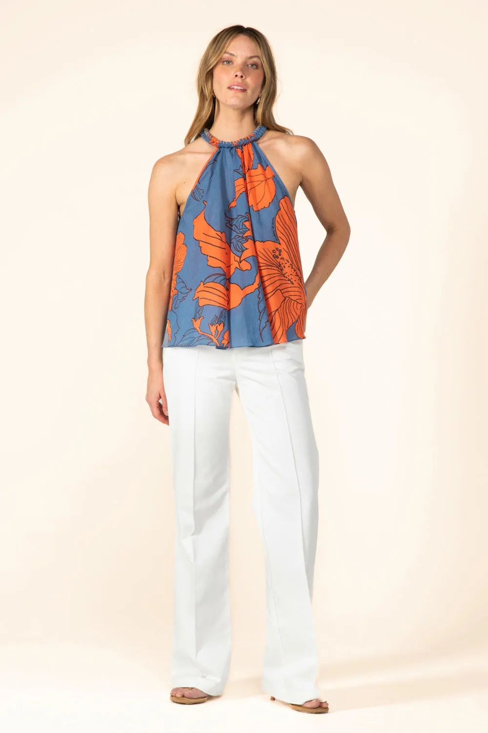 Top Cleo - Blue Hibiscus sold by Poupette St Barth product image thumbnail 3