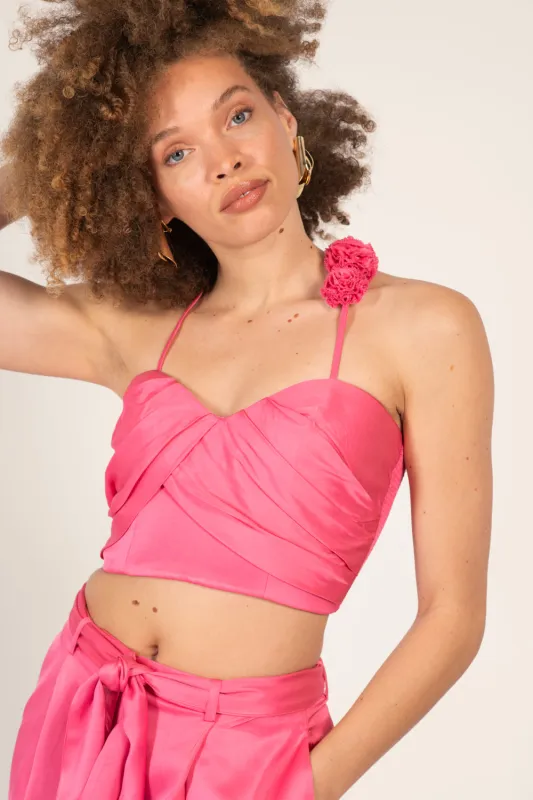 Top Palmire - Raspberry Sorbet sold by Poupette St Barth