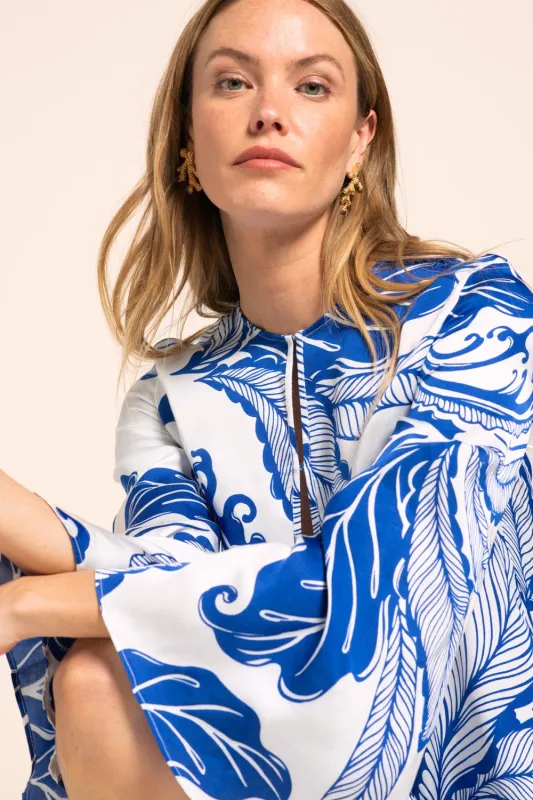 Mini Dress Gia - Blue Reef Wave sold by Poupette St Barth