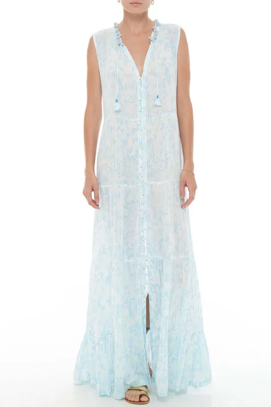 Long Dress Clara Sleeveless - Sky Blue Breeze sold by Poupette St Barth