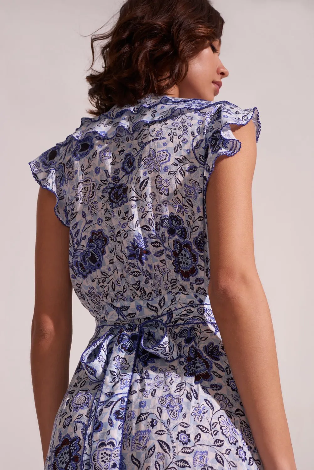 Midi Dress Aude - Blue Pensee sold by Poupette St Barth product image thumbnail 4