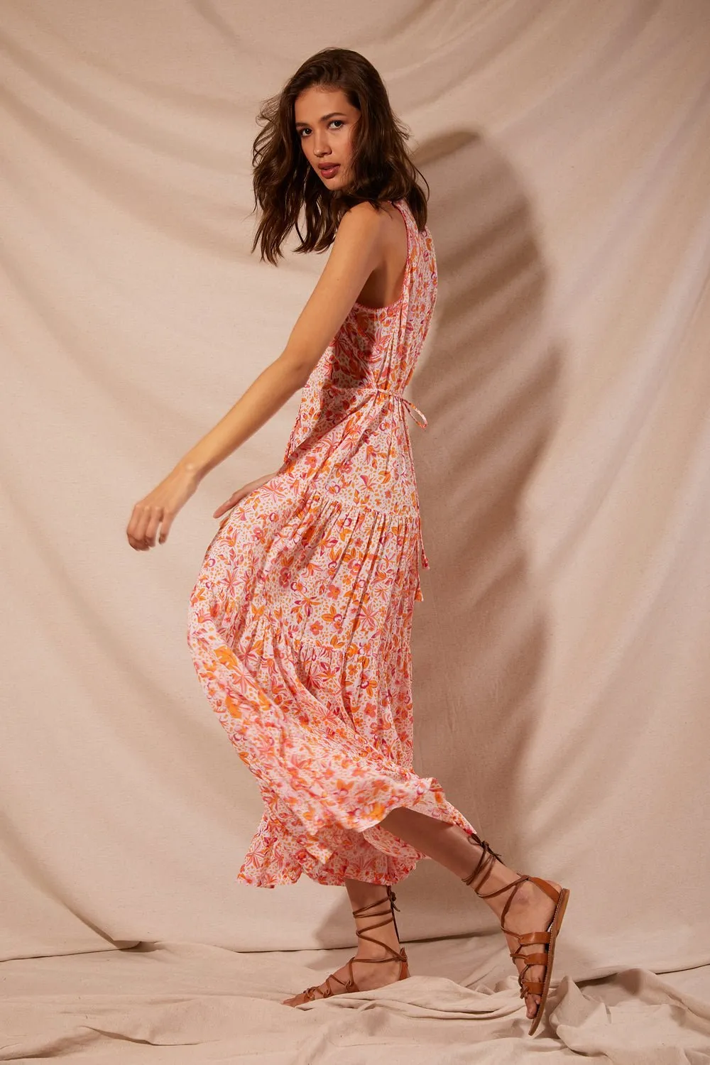 Long Dress Nana - Pink Monaco sold by Poupette St Barth product image thumbnail 3