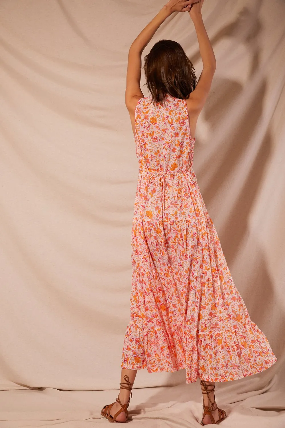 Long Dress Nana - Pink Monaco sold by Poupette St Barth product image thumbnail 4