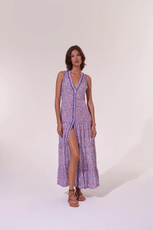 Long Dress Nana - Light Blue Paquerette sold by Poupette St Barth