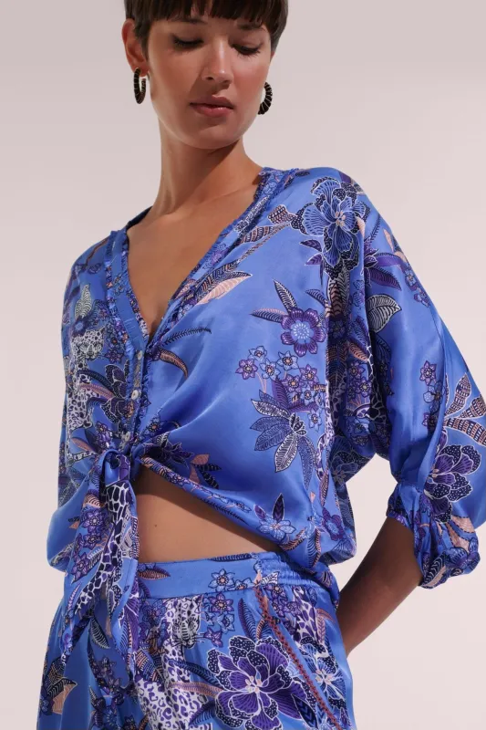Shirt Azia - Blue Leo Forest sold by Poupette St Barth