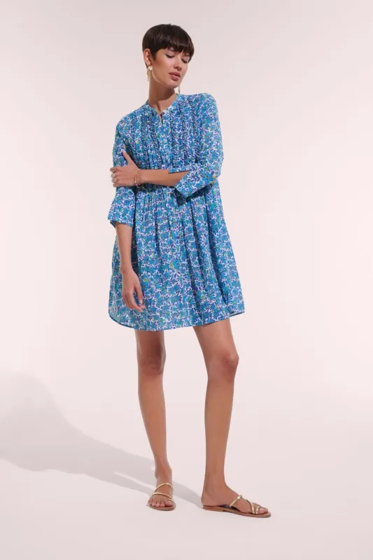 Mini Dress Bea - Blue Net sold by Poupette St Barth