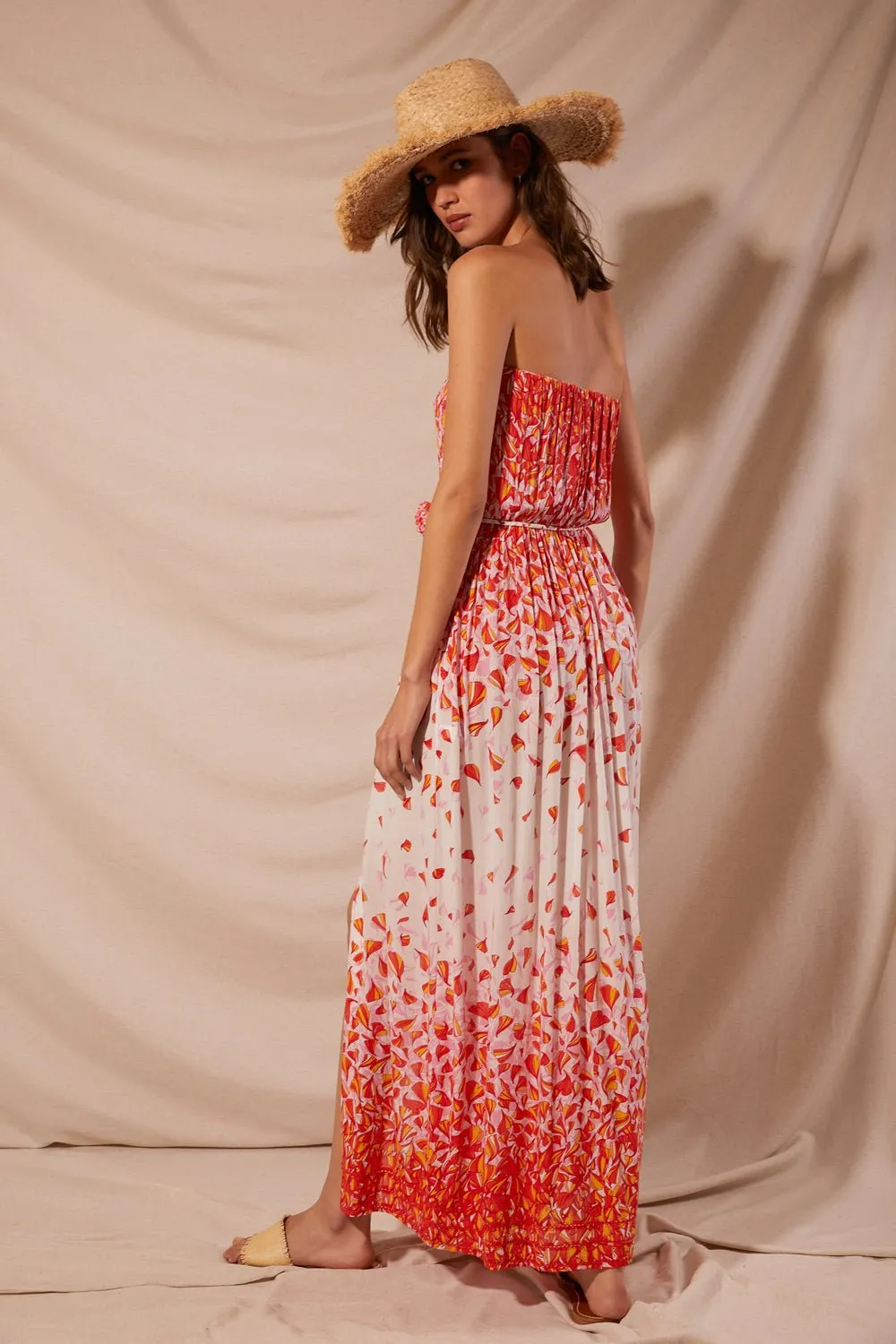Long Dress Mara - Pink Petale sold by Poupette St Barth product image thumbnail 3