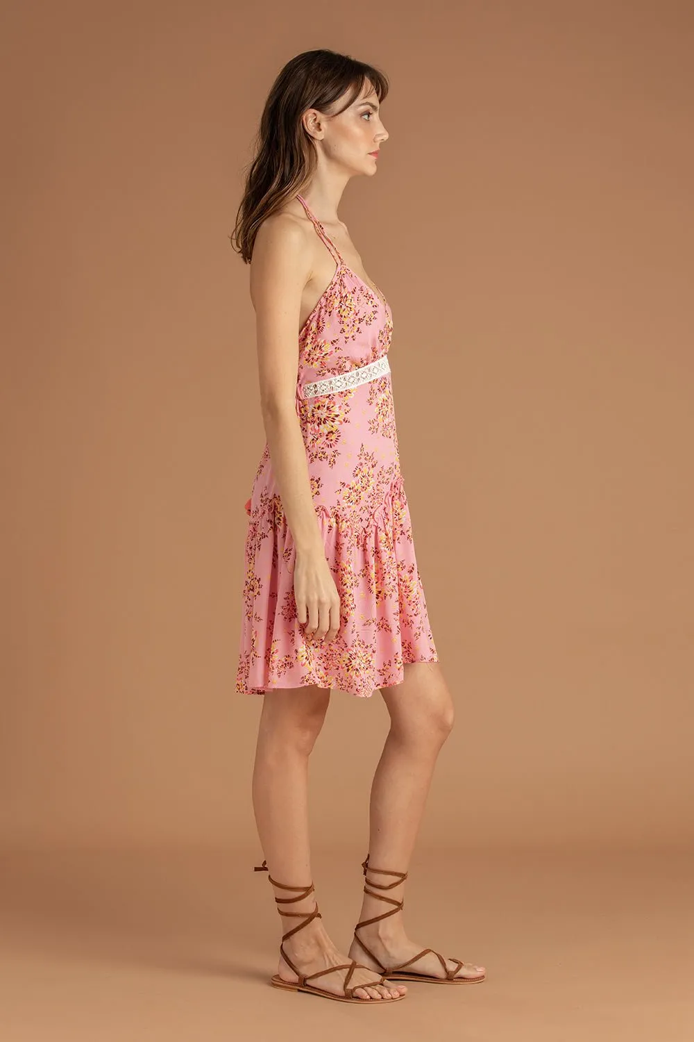 Mini Dress Ollie Ruffled - Pink Allium sold by Poupette St Barth product image thumbnail 4