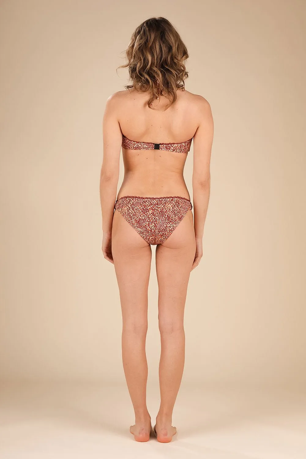 Bikini Top Vicky Lace Trimmed - Orange Wild sold by Poupette St Barth product image thumbnail 3