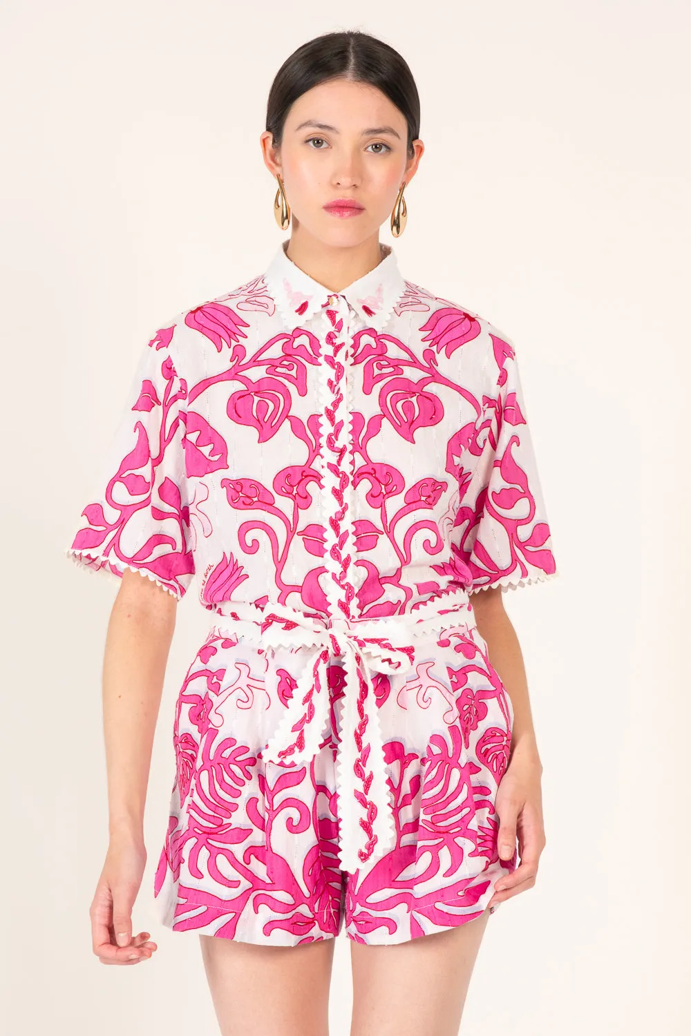 Short Chantal - White Pink Ritual sold by Poupette St Barth