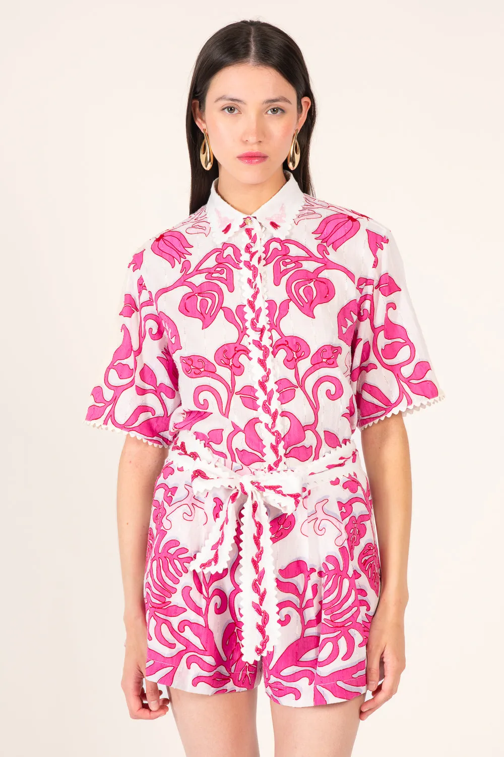 Short Chantal - White Pink Ritual sold by Poupette St Barth product image thumbnail 2