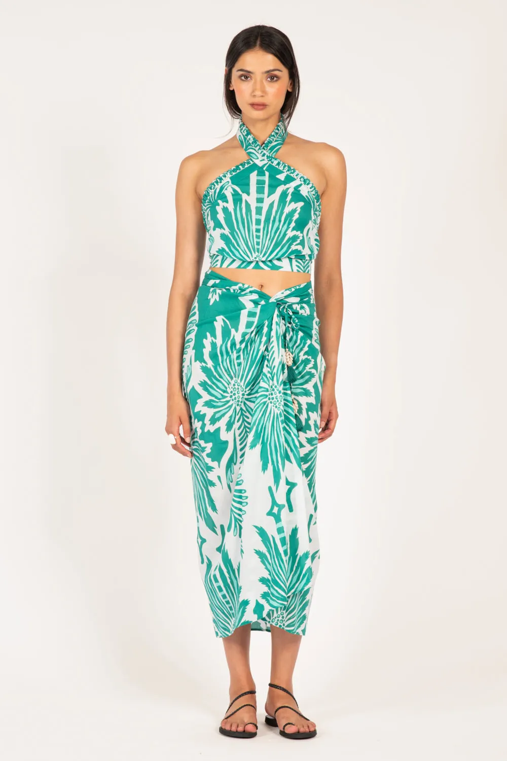 Long Skirt Uma - Mint Cartagena sold by Poupette St Barth product image thumbnail 2