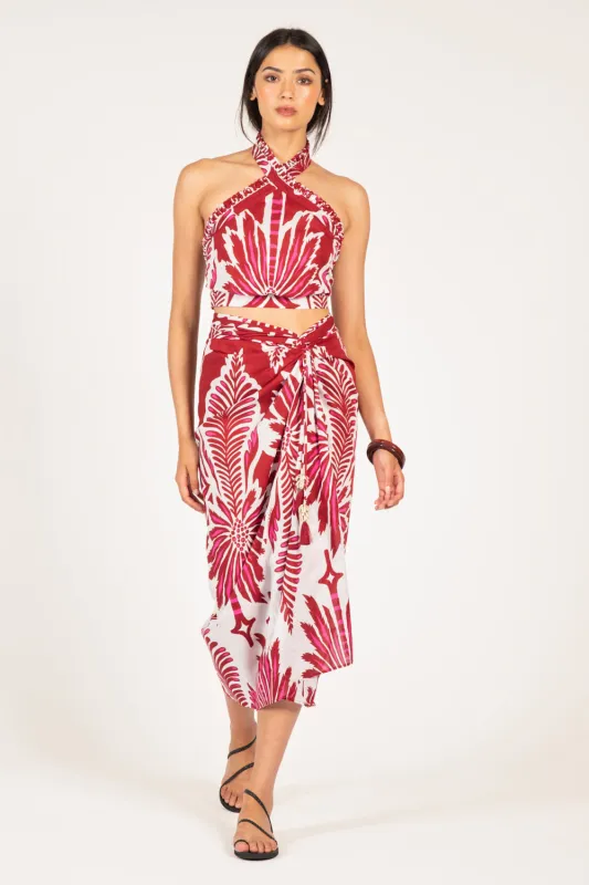 Long Skirt Uma - Bordo Cartagena sold by Poupette St Barth