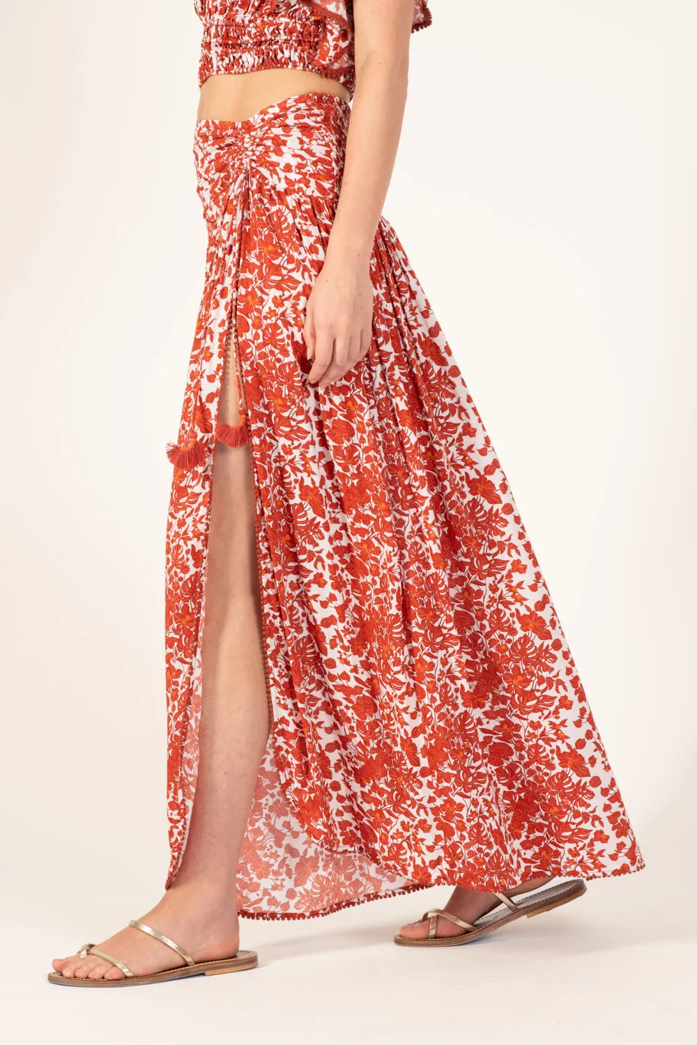 Long Skirt Carla - Paprika Aquaflora sold by Poupette St Barth product image thumbnail 5