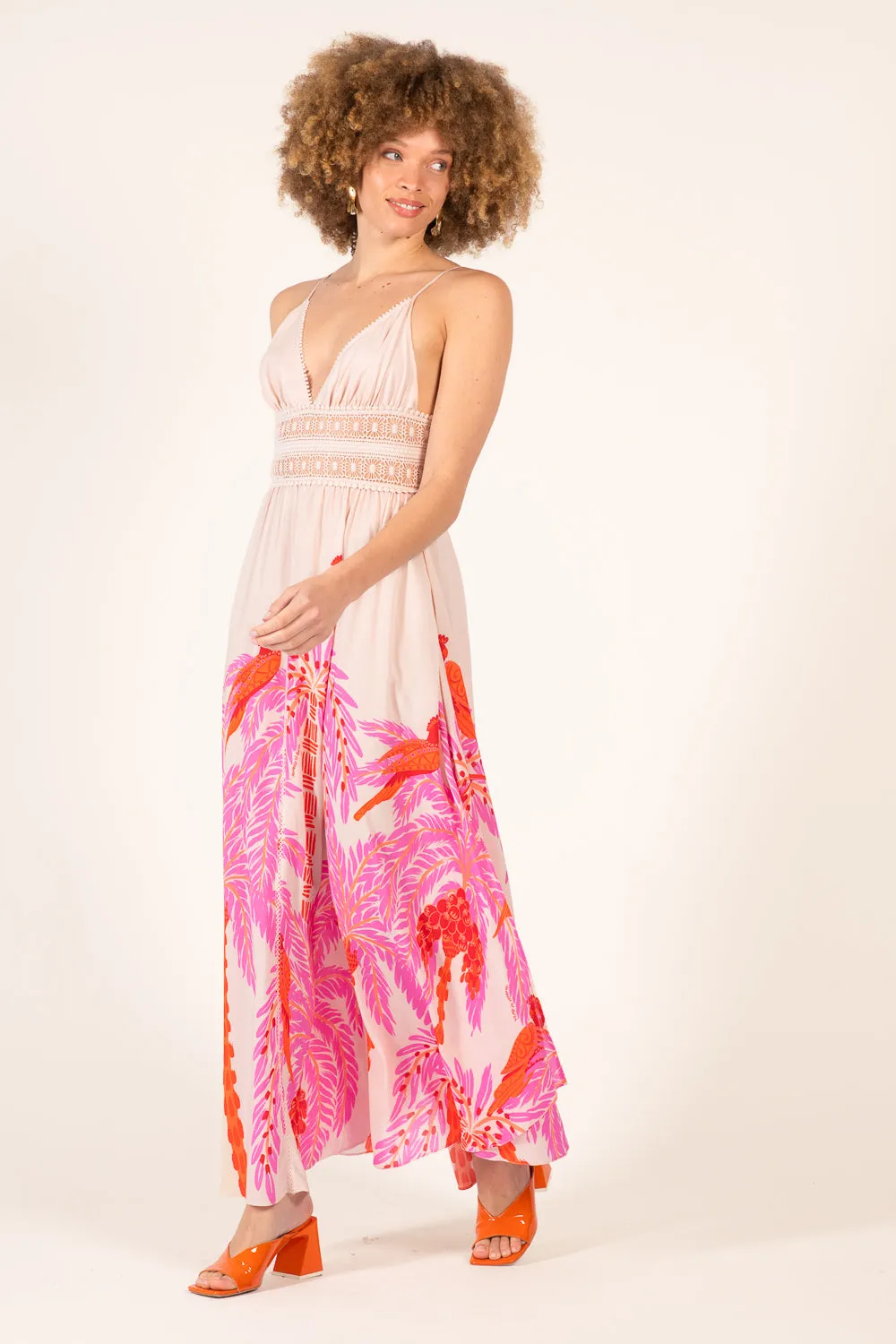 Long Dress Havana - Pink Palmrott sold by Poupette St Barth product image thumbnail 4