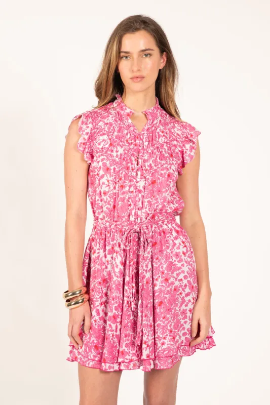 Mini Dress Callie - Pink Aquaflora sold by Poupette St Barth