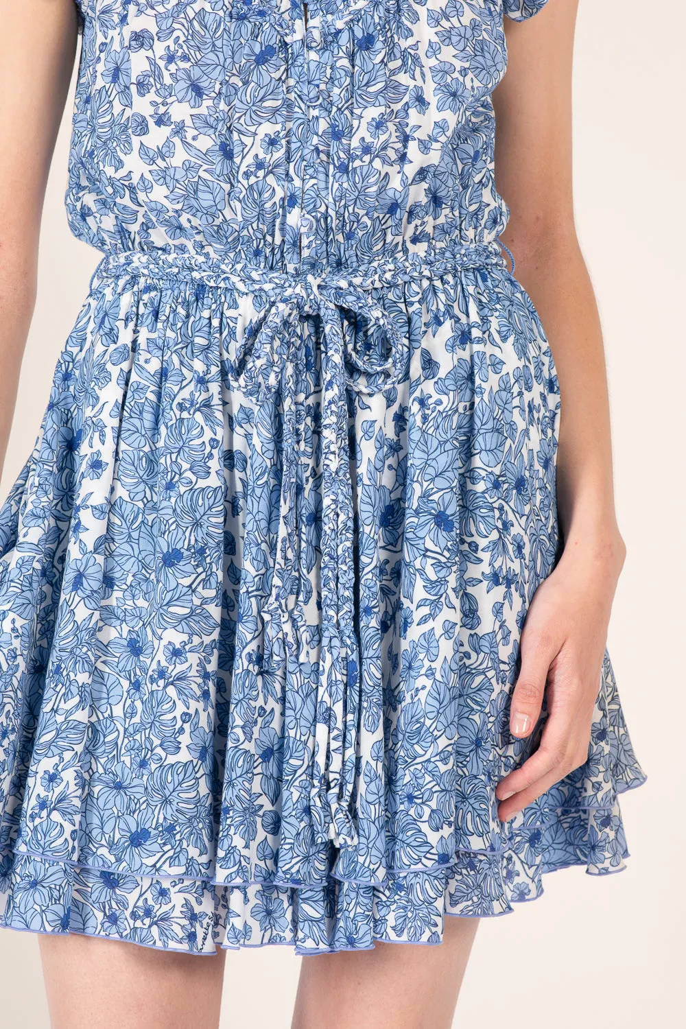 Mini Dress Callie - Blue Aquaflora sold by Poupette St Barth product image thumbnail 4