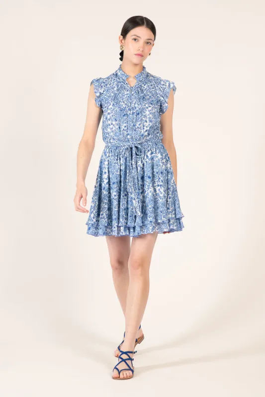 Mini Dress Callie - Blue Aquaflora sold by Poupette St Barth