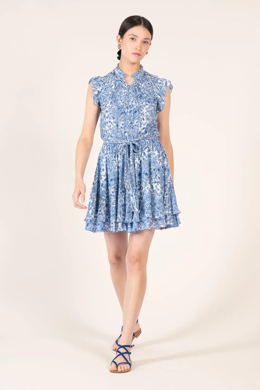 Mini Dress Callie - Blue Aquaflora sold by Poupette St Barth