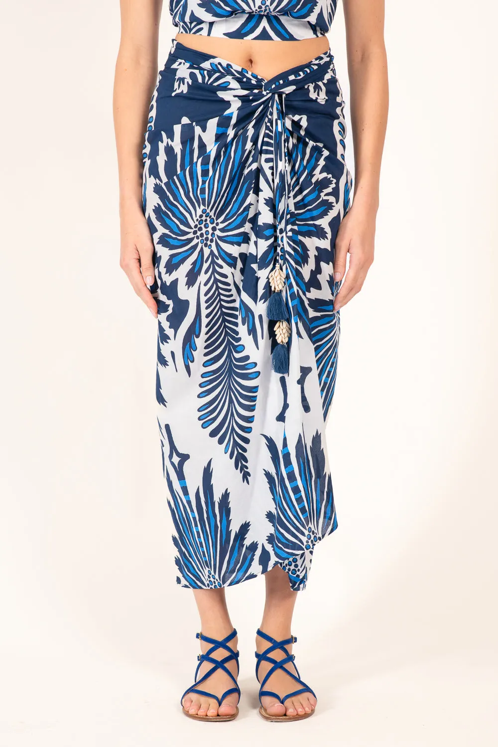 Long Skirt Uma - Navy Cartagena sold by Poupette St Barth product image thumbnail 3