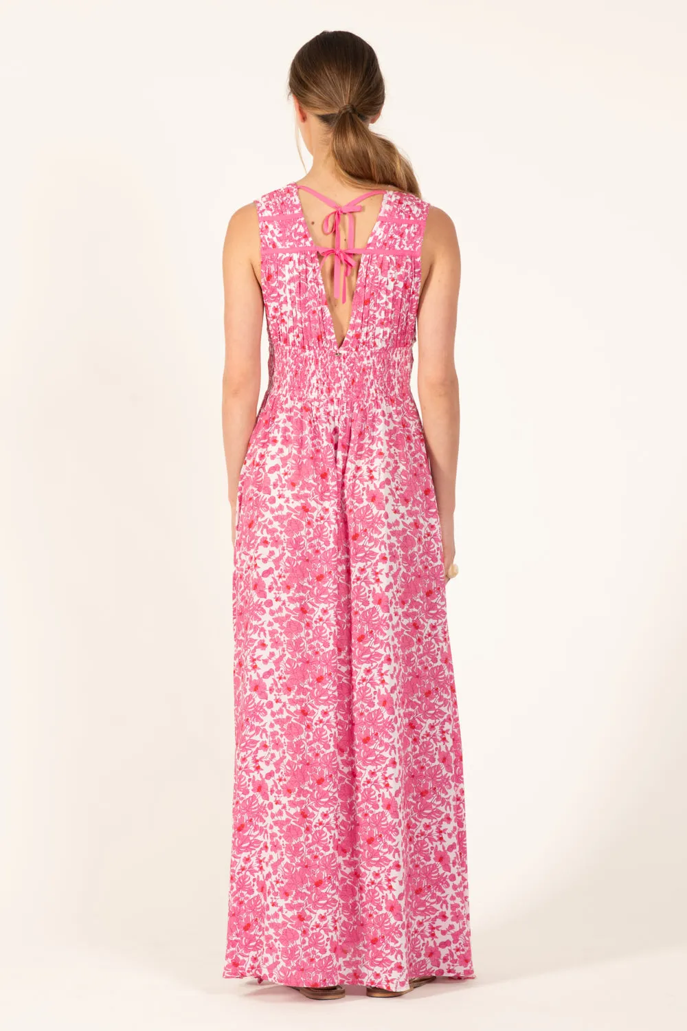 Long Dress Chiara - Pink Aquaflora sold by Poupette St Barth product image thumbnail 4