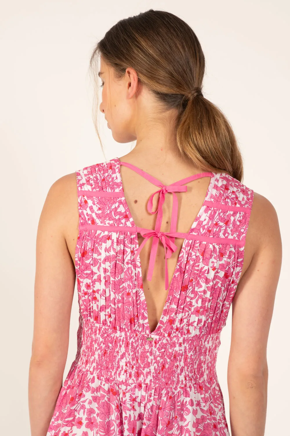 Long Dress Chiara - Pink Aquaflora sold by Poupette St Barth product image thumbnail 5