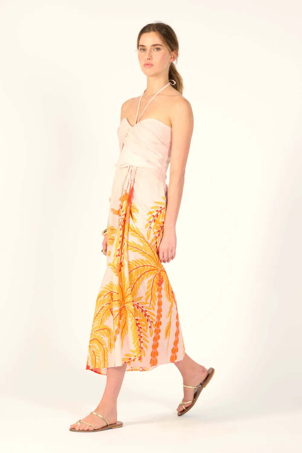 Long Dress Collina - Yellow Palmrott sold by Poupette St Barth product image thumbnail 5