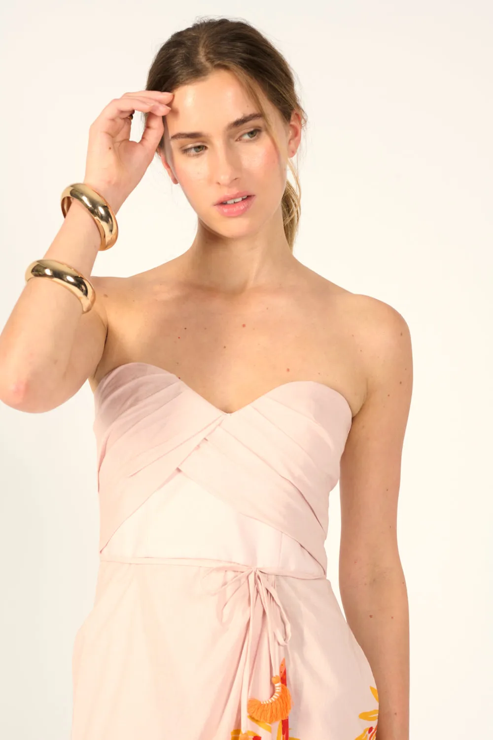 Long Dress Collina - Yellow Palmrott sold by Poupette St Barth product image thumbnail 4