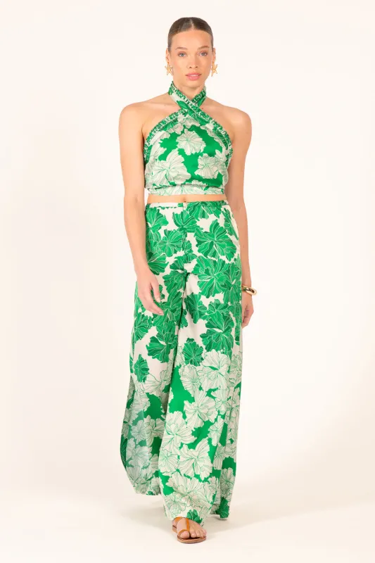 Top Suma - Green Flower Bunch sold by Poupette St Barth