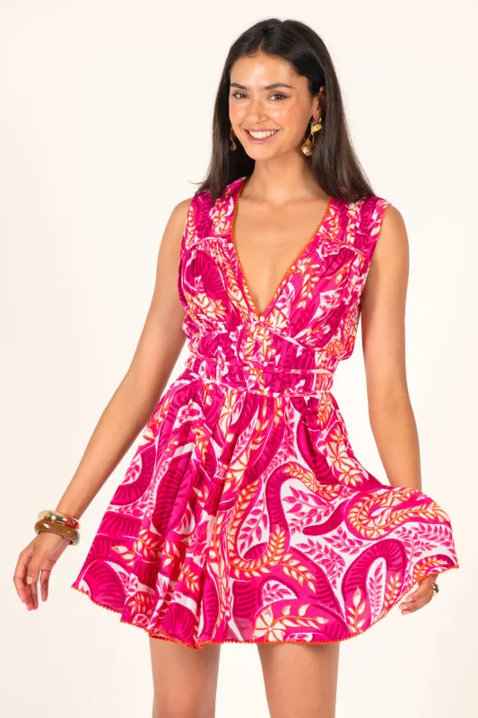 Mini Dress Ciao - Pink Holy Snake sold by Poupette St Barth
